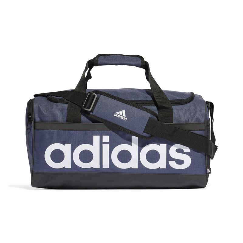 Maletin-adidas-para-hombre-Linear-Duffel-S-para-moda-color-azul.-Frente