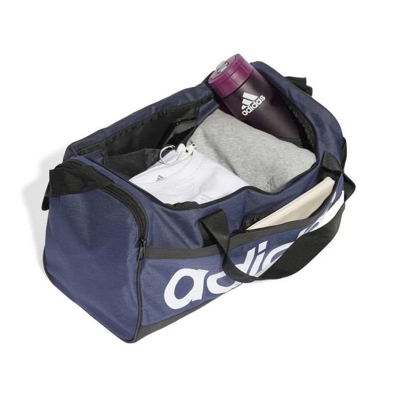 Maletin-adidas-para-hombre-Linear-Duffel-S-para-moda-color-azul.-Interiror-Accesorio