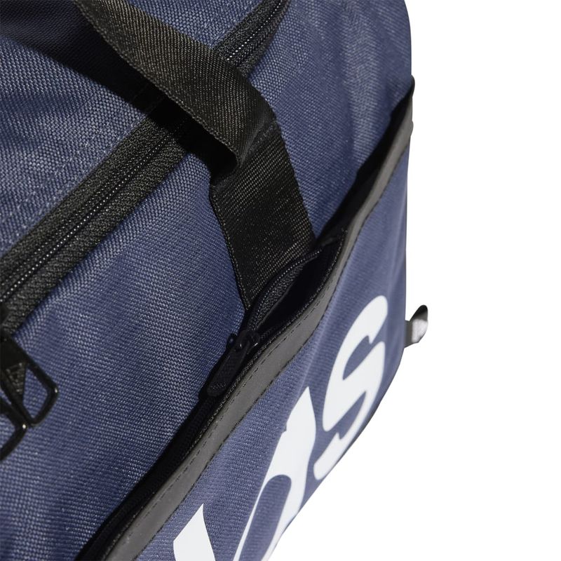 Maletin-adidas-para-hombre-Linear-Duffel-S-para-moda-color-azul.-Detalle-1