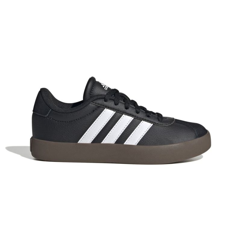 Tenis-adidas-para-niño-Vl-Court-3.0-K-para-moda-color-negro.-Lateral-Externa-Derecha