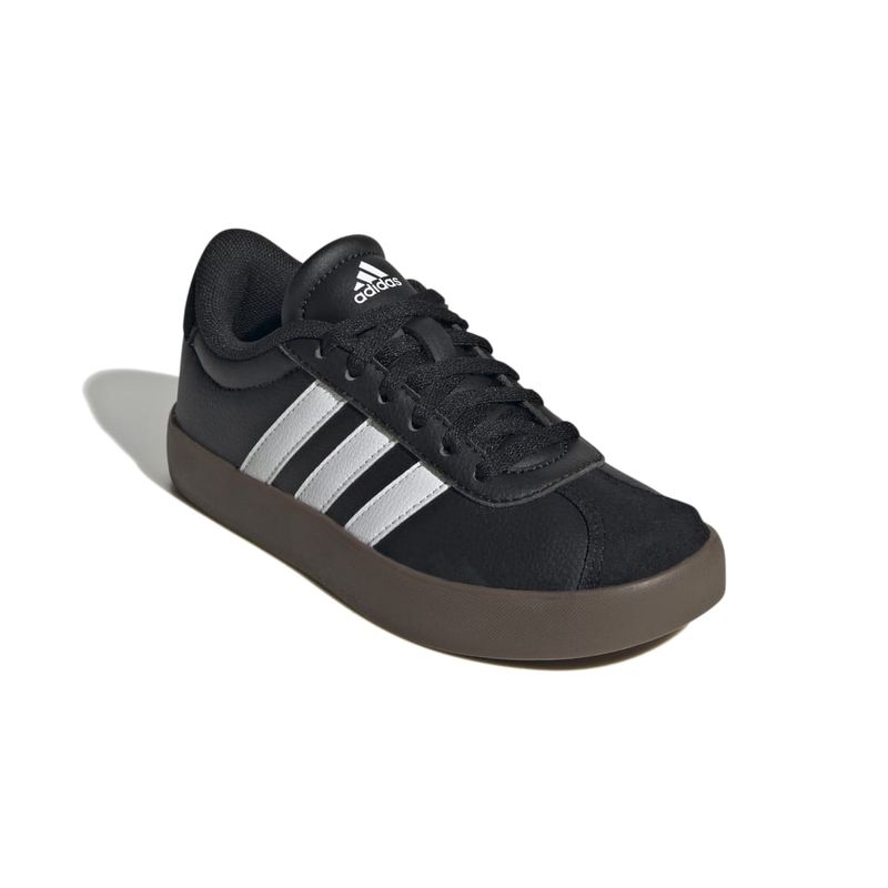 Tenis-adidas-para-niño-Vl-Court-3.0-K-para-moda-color-negro.-Par-Alineados