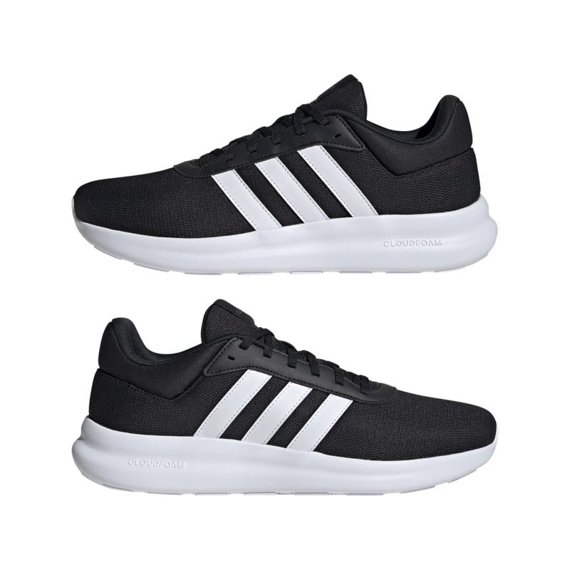 Tenis-adidas-para-hombre-Lite-Racer-4.0-para-moda-color-negro.-Par-Laterales