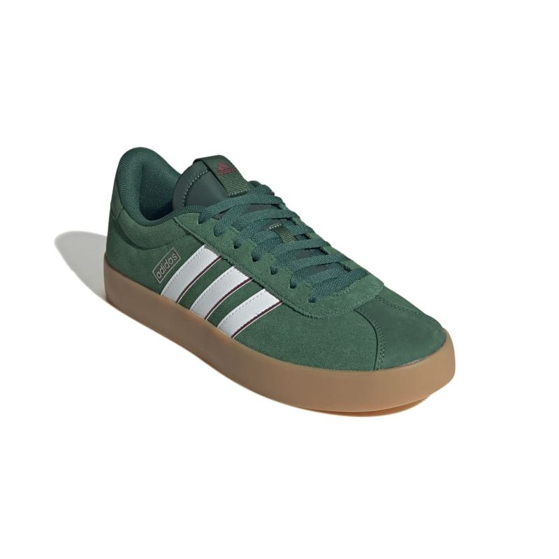 Tenis-adidas-para-hombre-Vl-Court-3.0-para-moda-color-verde.-Par-Alineados