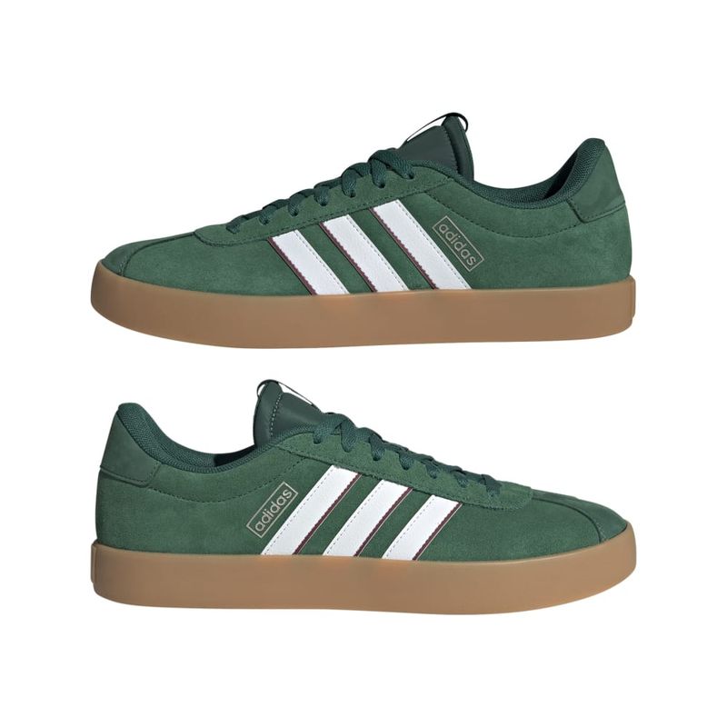 Tenis-adidas-para-hombre-Vl-Court-3.0-para-moda-color-verde.-Par-Alineados