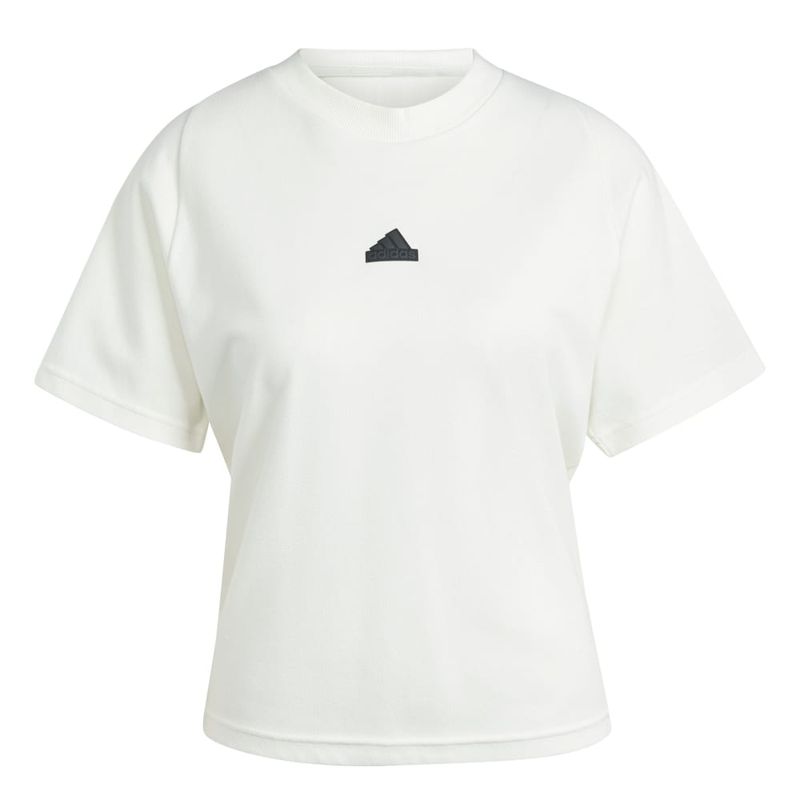 Camiseta-Manga-Corta-adidas-para-mujer-W-Z.N.E.-Tee-para-moda-color-blanco.-Frente-Sin-Modelo