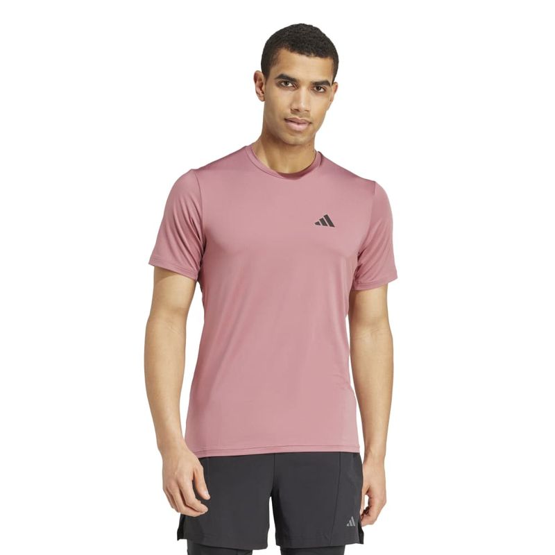 Camiseta-Manga-Corta-adidas-para-hombre-Tr-Es-Stretch-T-para-entrenamiento-color-rojo.-Frente-Sobre-Modelo