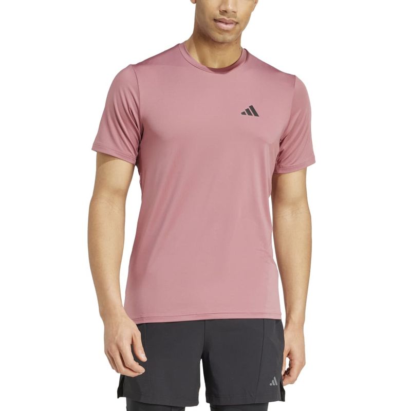 Camiseta-Manga-Corta-adidas-para-hombre-Tr-Es-Stretch-T-para-entrenamiento-color-rojo.-Zoom-Frontal-Sobre-Modelo