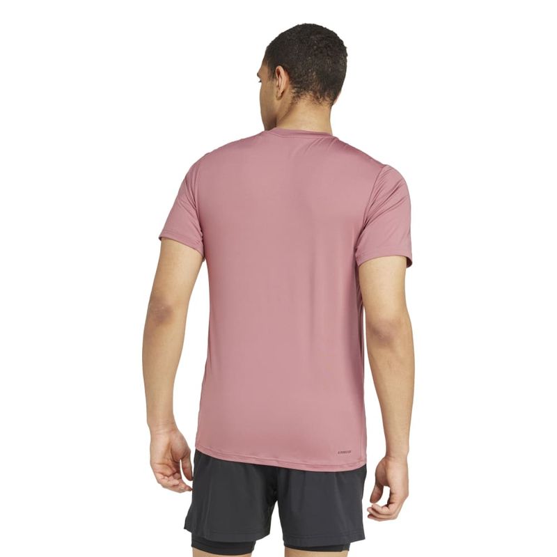 Camiseta-Manga-Corta-adidas-para-hombre-Tr-Es-Stretch-T-para-entrenamiento-color-rojo.-Reverso-Sobre-Modelo