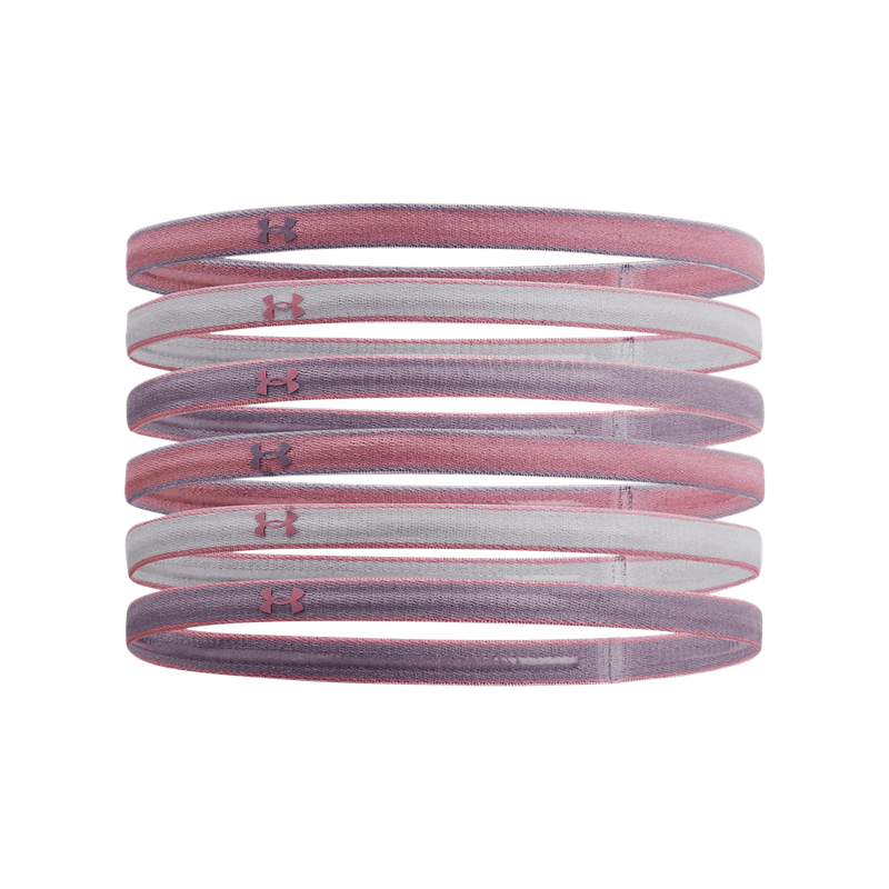 Banda-under-armour-para-mujer-Ua-Mini-Headbands--6Pk--para-entrenamiento-color-rosado.-Frente-Sin-Modelo