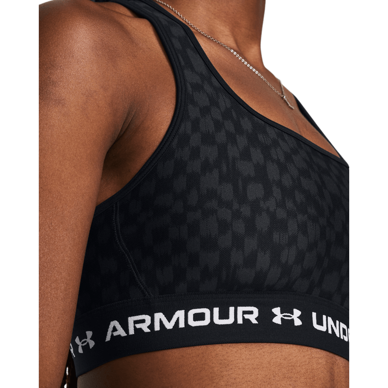 Top-under-armour-para-mujer-Crossback-Mid-Print-para-entrenamiento-color-negro.-Bolsillo