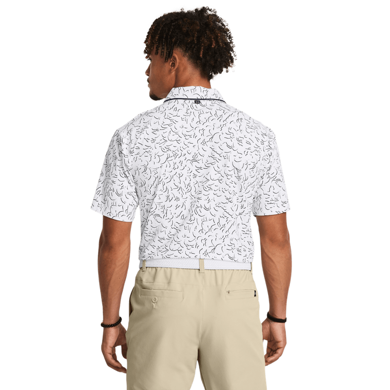 Polo-under-armour-para-hombre-Ua-Iso-Chill-Verge-Polo-para-golf-color-blanco.-Reverso-Sobre-Modelo