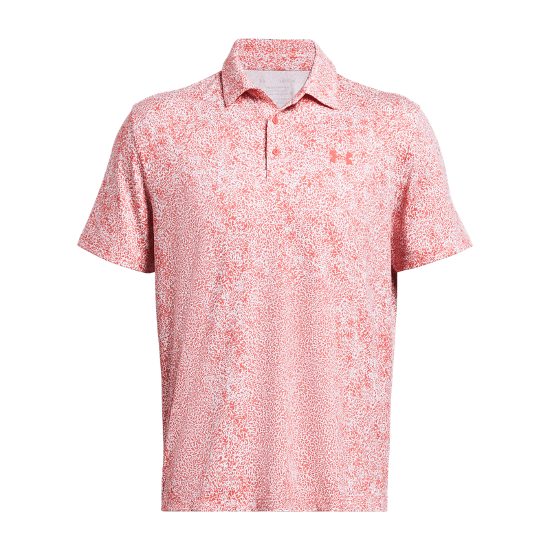 Polo-under-armour-para-hombre-Ua-Playoff-3.0-Printed-Polo-para-golf-color-naranja.-Frente-Sin-Modelo