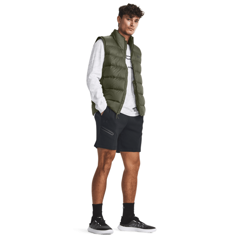 Pantaloneta-under-armour-para-hombre-Ua-Unstoppable-Flc-Shorts-para-entrenamiento-color-negro.-Outfit-Completo