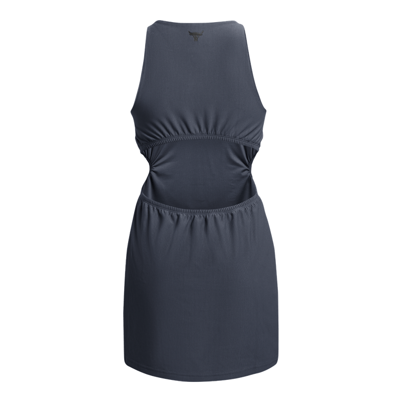 Vestido-under-armour-para-mujer-Pjt-Rck-Let-S-Go-Grind-Dress-para-entrenamiento-color-gris.-Reverso-Sin-Modelo