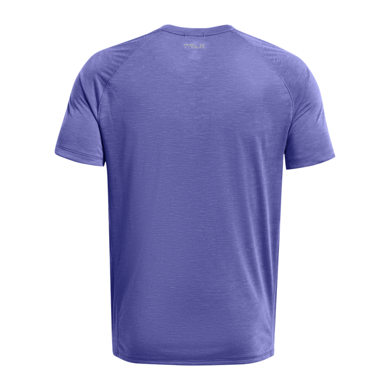 Camiseta-Manga-Corta-under-armour-para-hombre-Ua-Run-Trail-Tee-para-correr-color-morado.-Reverso-Sin-Modelo
