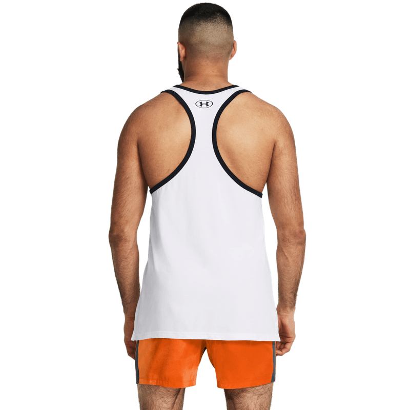 Camiseta-Manga-Sisa-under-armour-para-hombre-Ua-Pjt-Rck-Get-To-Work-Sl-para-entrenamiento-color-blanco.-Reverso-Sobre-Modelo