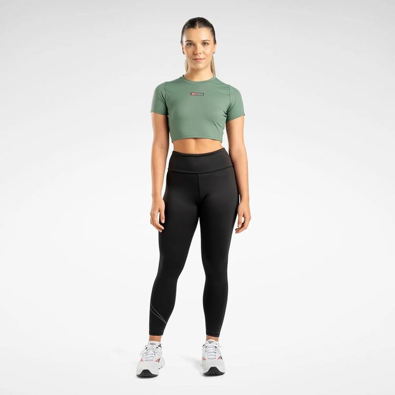 Camiseta-Manga-Corta-reebok-para-mujer-Lux-Bold-Crop-Tee-para-entrenamiento-color-verde.-Outfit-Completo
