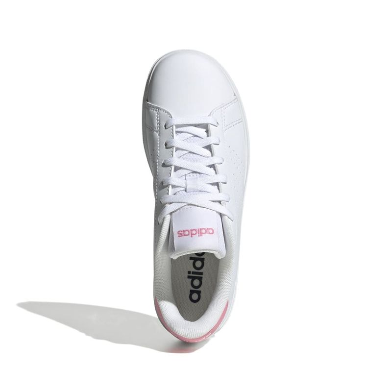 Tenis-adidas-para-niño-Advantage-Base-2.0-para-moda-color-blanco.-Capellada