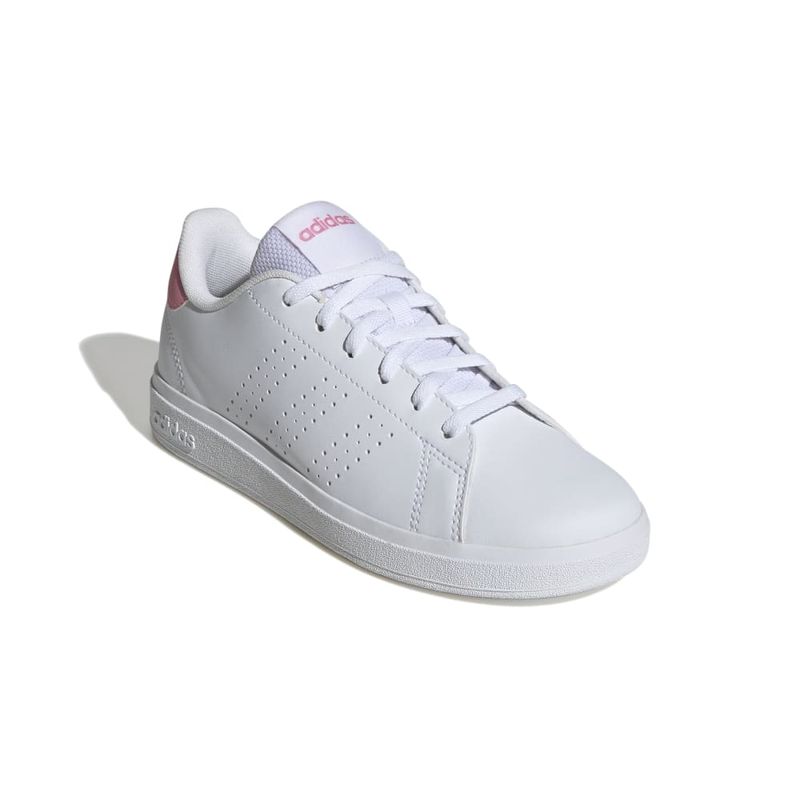 Tenis-adidas-para-niño-Advantage-Base-2.0-para-moda-color-blanco.-Par-Alineados