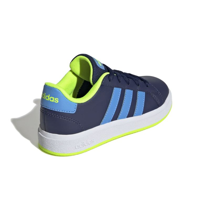 Tenis-adidas-para-niño-Grand-Court-2.0-K-para-moda-color-azul.-Talon