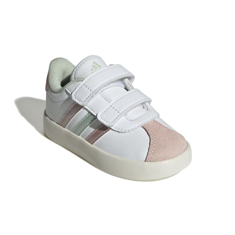 Tenis-adidas-para-niño-Vl-Court-3.0-Cf-I-para-moda-color-blanco.-Par-Alineados