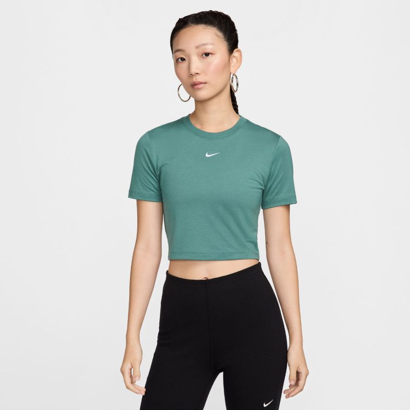 Nike W Nsw Tee Essntl Slim Crp Lbr Camiseta Verde De Mujer Para Moda Referencia FB2873 361 prochampions