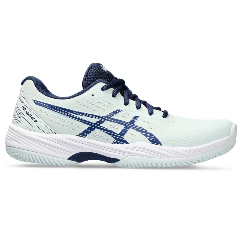 Tenis-asics-para-mujer-Gel-Game-9-Clay-Oc-para-tenis-color-azul.-Lateral-Externa-Derecha