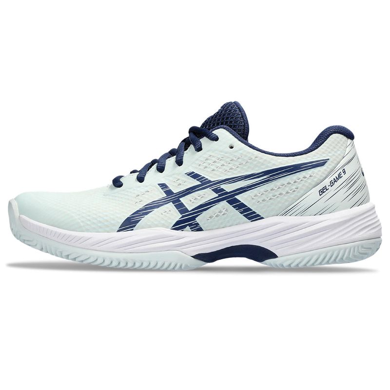 Tenis-asics-para-mujer-Gel-Game-9-Clay-Oc-para-tenis-color-azul.-Lateral-Externa-Derecha