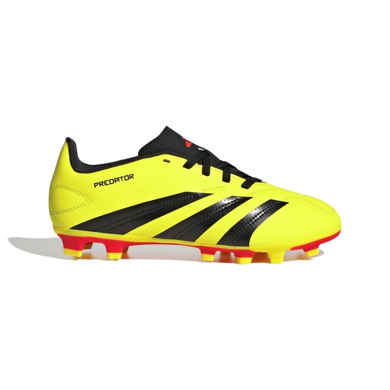 Guayos-adidas-para-niño-Predator-Club-L-Fxg-J-para-futbol-color-amarillo.-Lateral-Externa-Derecha