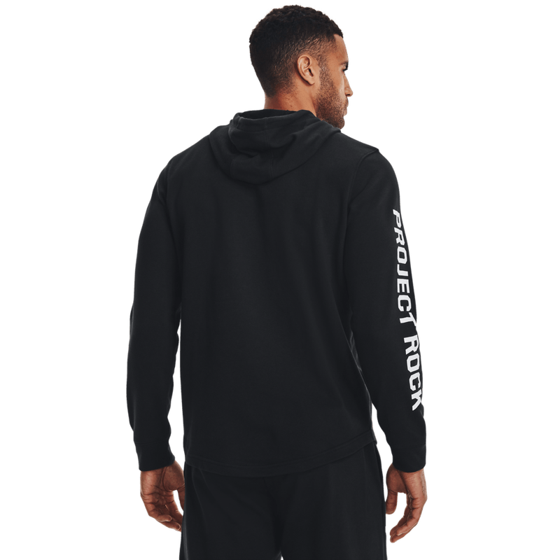 Hoodie-under-armour-para-hombre-Pjt-Rock-Terry-Hoodi-para-entrenamiento-color-negro.-Reverso-Sin-Modelo