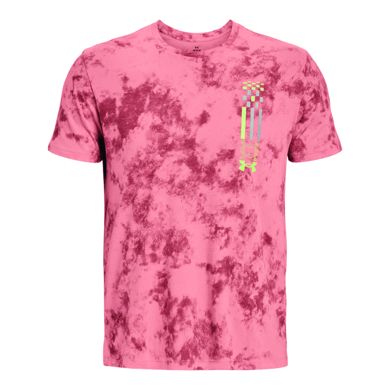 Camiseta-Manga-Corta-under-armour-para-hombre-Ua-Run-Anywhere-Ss-T-para-correr-color-rosado.-Frente-Sin-Modelo