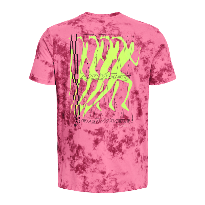 Camiseta-Manga-Corta-under-armour-para-hombre-Ua-Run-Anywhere-Ss-T-para-correr-color-rosado.-Reverso-Sin-Modelo