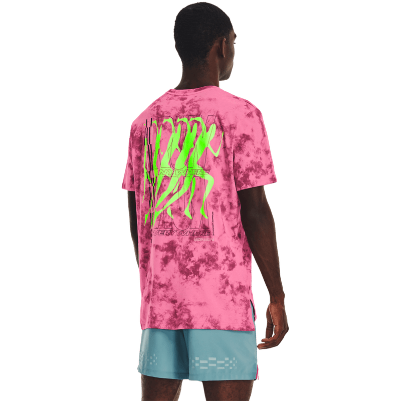 Camiseta-Manga-Corta-under-armour-para-hombre-Ua-Run-Anywhere-Ss-T-para-correr-color-rosado.-Reverso-Sin-Modelo