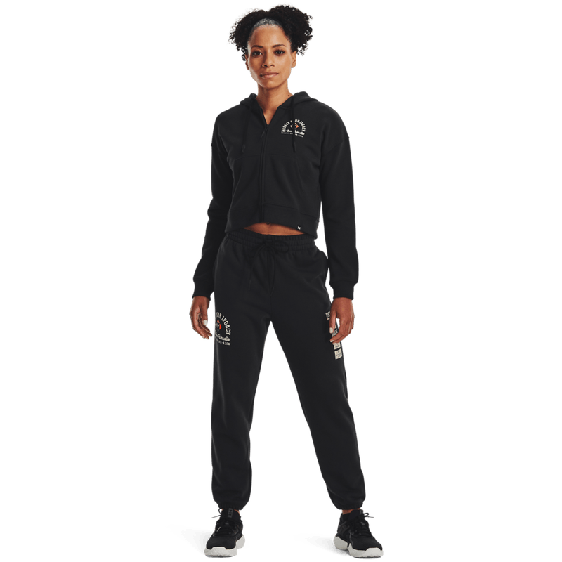 Hoodie-under-armour-para-mujer-Pjt-Rck-Hw-Terry-Fz-para-entrenamiento-color-negro.-Outfit-Completo