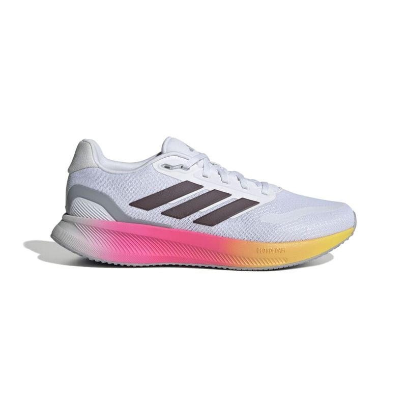 Tenis-adidas-para-hombre-Runfalcon-5-para-correr-color-blanco.-Lateral-Externa-Derecha