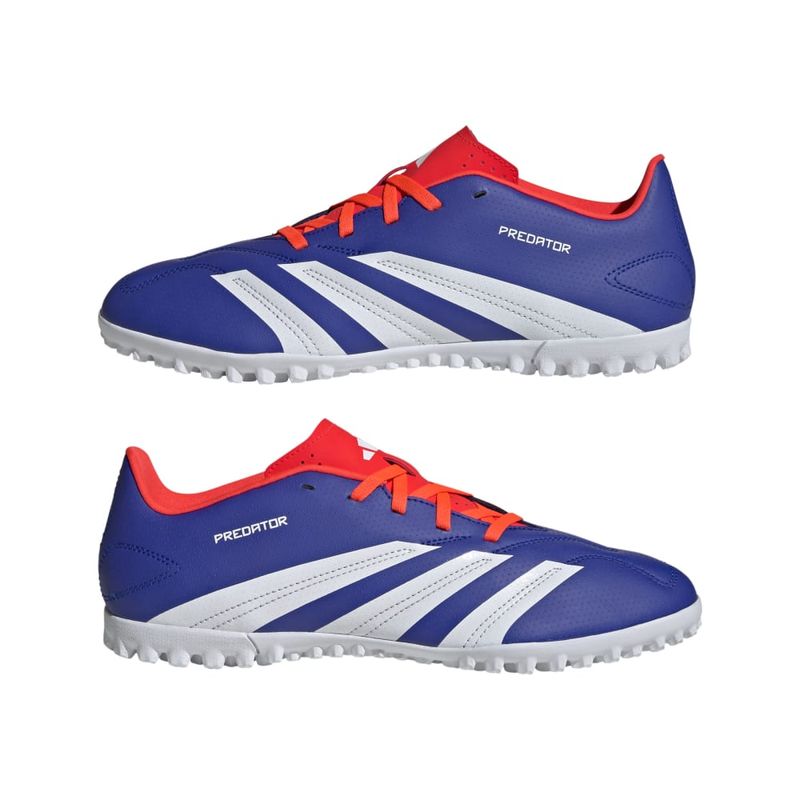 Guayos-adidas-para-hombre-Predator-Club-Tf-para-futbol-color-azul.-Par-Alineados
