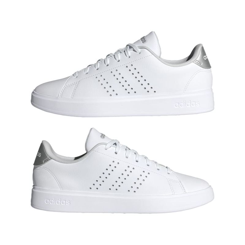 Tenis-adidas-para-mujer-Advantage-2.0-para-moda-color-blanco.-Par-Laterales