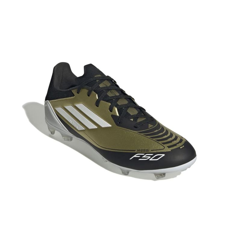 Guayos-adidas-para-hombre-F50-League-Fg-Mg-Messi-para-futbol-color-amarillo.-Par-Alineados
