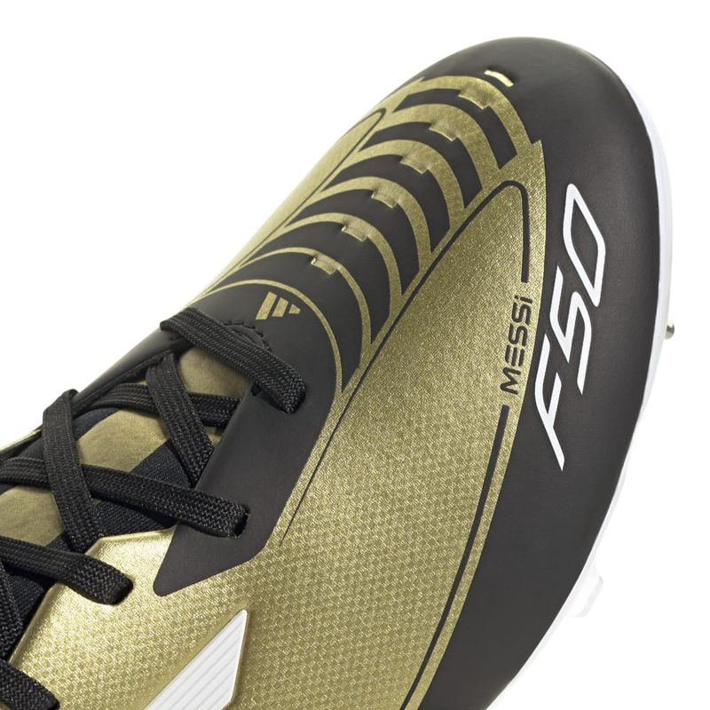 Guayos-adidas-para-hombre-F50-League-Fg-Mg-Messi-para-futbol-color-amarillo.-Detalle-1
