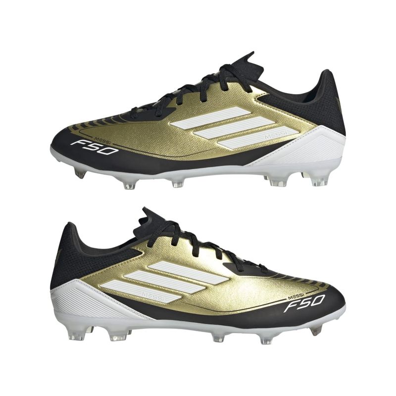 Guayos-adidas-para-hombre-F50-League-Fg-Mg-Messi-para-futbol-color-amarillo.-Par-Alineados