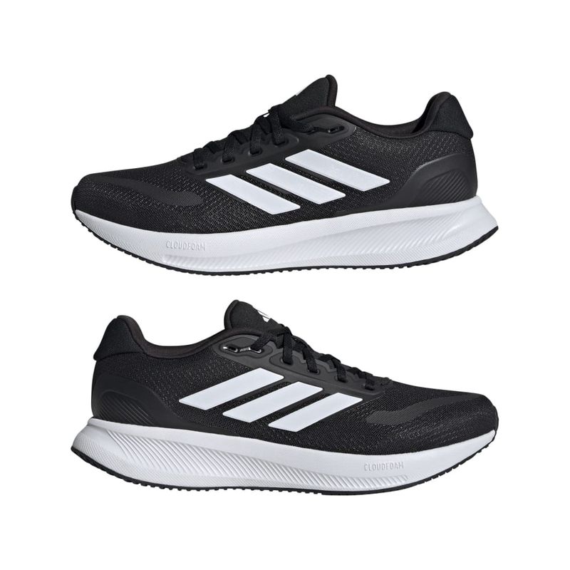 Tenis-adidas-para-hombre-Runfalcon-5-para-correr-color-negro.-Par-Alineados
