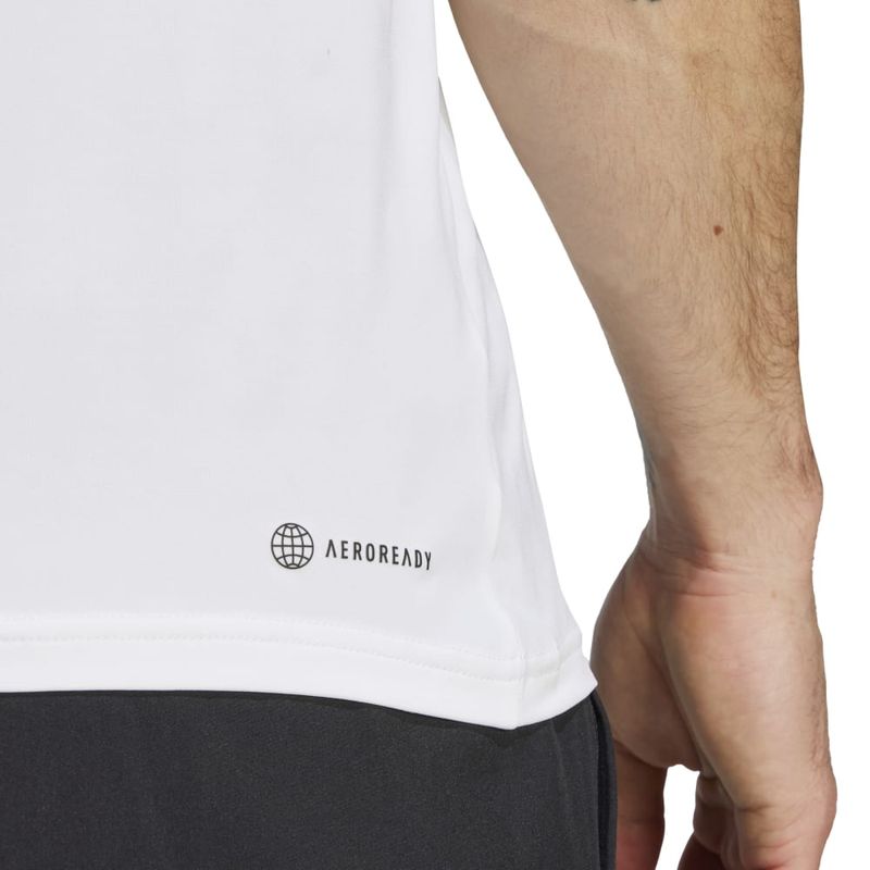 Camiseta-Manga-Corta-adidas-para-hombre-Tr-Es-Stretch-T-para-entrenamiento-color-blanco.-Detalle-3