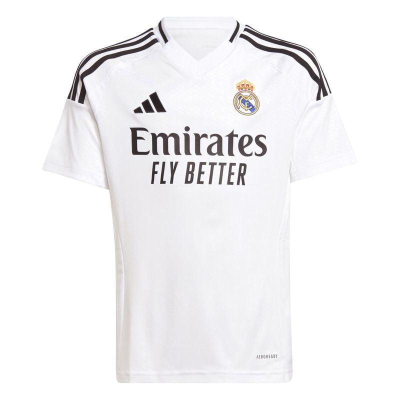 Camiseta-Manga-Corta-adidas-para-niño-Real-Madrid-H-Jsy-Y-para-futbol-color-blanco.-Frente-Sin-Modelo