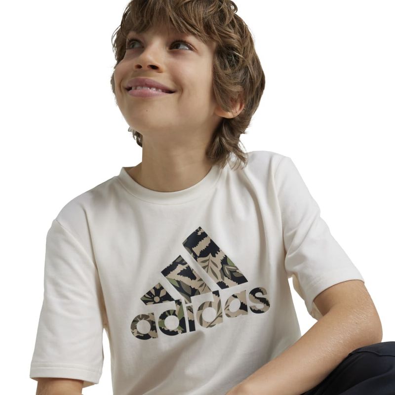 Camiseta-Manga-Corta-adidas-para-niño-J-Dy-Lk-T-para-moda-color-blanco.-Detalle-2