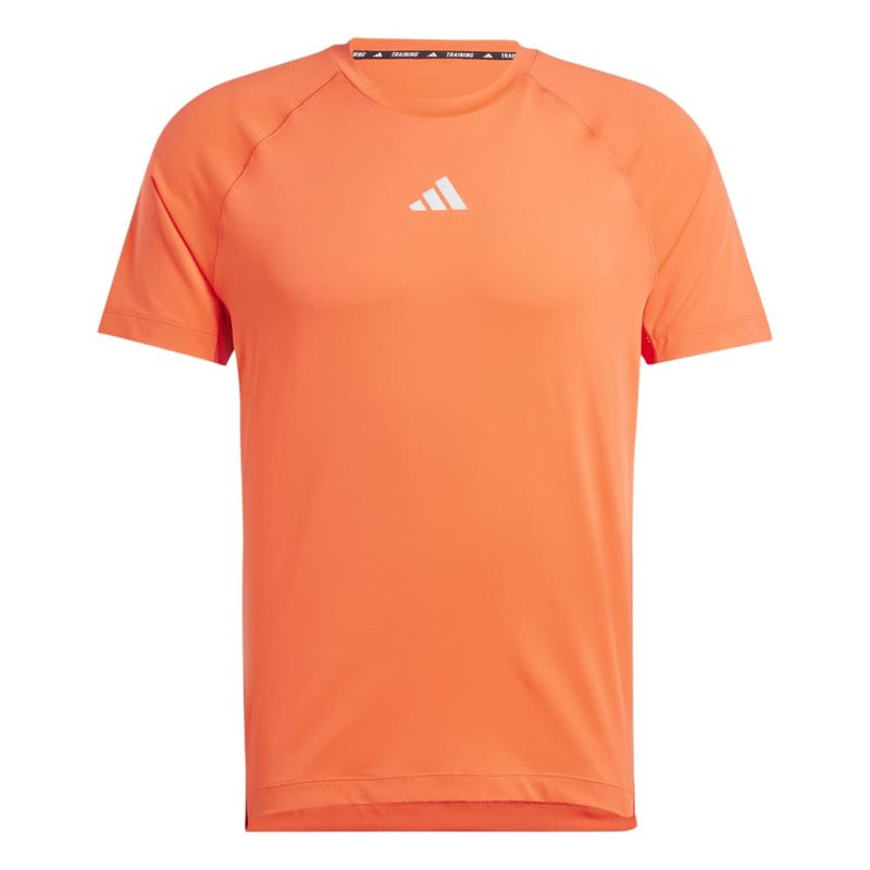 Camiseta-Manga-Corta-adidas-para-hombre-Gym--Tee-para-entrenamiento-color-naranja.-Frente-Sin-Modelo