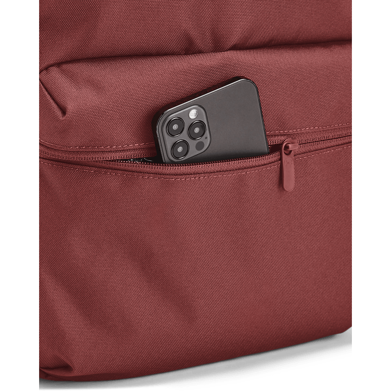 Morral-under-armour-para-hombre-Loudon-Lite-Backpack-para-entrenamiento-color-rojo.-Bolsillo-Frontal