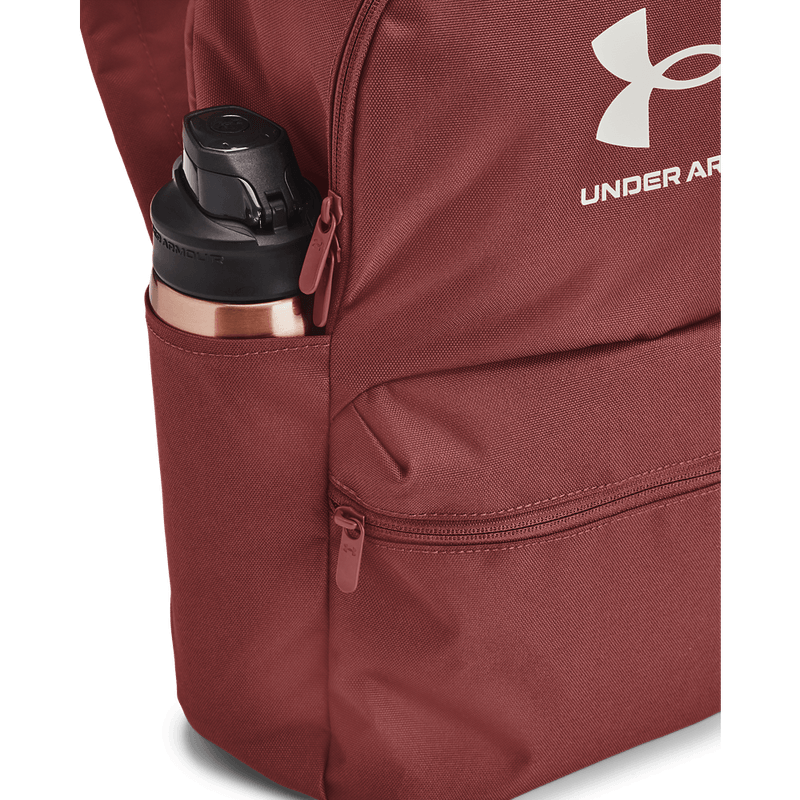Morral-under-armour-para-hombre-Loudon-Lite-Backpack-para-entrenamiento-color-rojo.-Bolsillo-Lateral