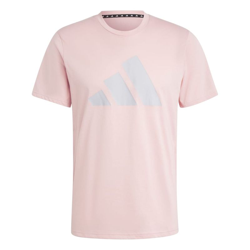 Camiseta-Manga-Corta-adidas-para-hombre-Tr-Es-Fr-Logo-T-para-entrenamiento-color-rosado.-Frente-Sin-Modelo