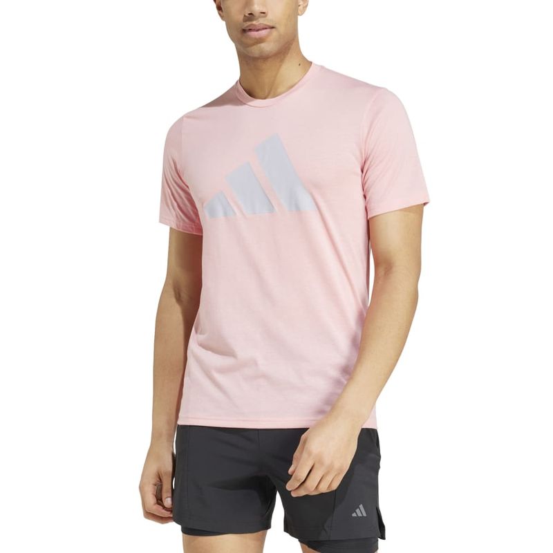Camiseta-Manga-Corta-adidas-para-hombre-Tr-Es-Fr-Logo-T-para-entrenamiento-color-rosado.-Zoom-Frontal-Sobre-Modelo