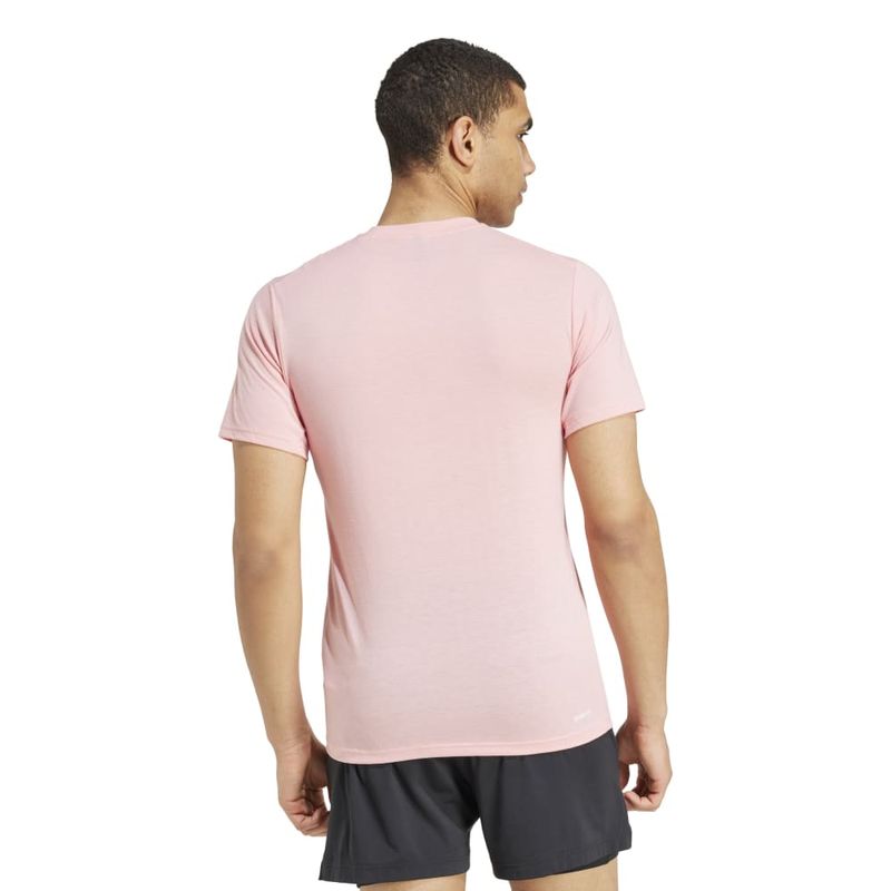 Camiseta-Manga-Corta-adidas-para-hombre-Tr-Es-Fr-Logo-T-para-entrenamiento-color-rosado.-Reverso-Sobre-Modelo